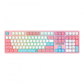 KEYBOARD (คีย์บอร์ด) SIGNO KB-734 NARZISS - RUBBER DOME SWITCH RGB EN/TH PINK