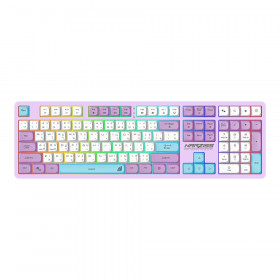 KEYBOARD (คีย์บอร์ด) SIGNO KB-734 NARZISS - RUBBER DOME SWITCH RGB EN/TH VIOLET