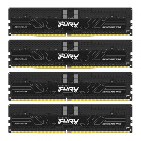 64GB (16GBx4) 6000MHz RAM (หน่วยความจำ) KINGSTON FURY RENEGADE PRO DDR5 - AMD EXPO INTEL XMP CL32 BLACK KF560R32RBEK4-64