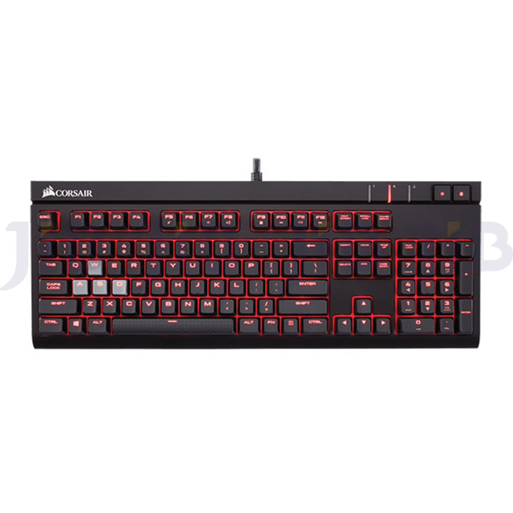 KEYBOARD (คีย์บอร์ด) CORSAIR STRAFE RED LED [CH-9000088-NA] CHERRY (RED ...