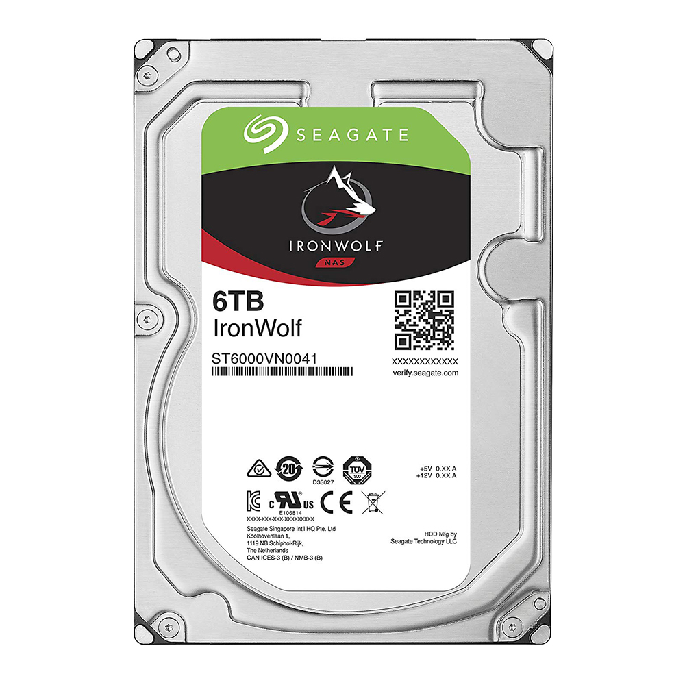 6 TB 3.5 INCH HDD (ฮาร์ดดิสก์ 3.5 นิ้ว) SEAGATE IRONWOLF - 7200RPM