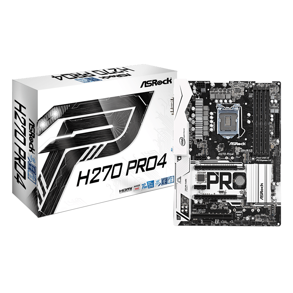MAINBOARD (เมนบอร์ด) 1151 ASROCK H270 Pro4