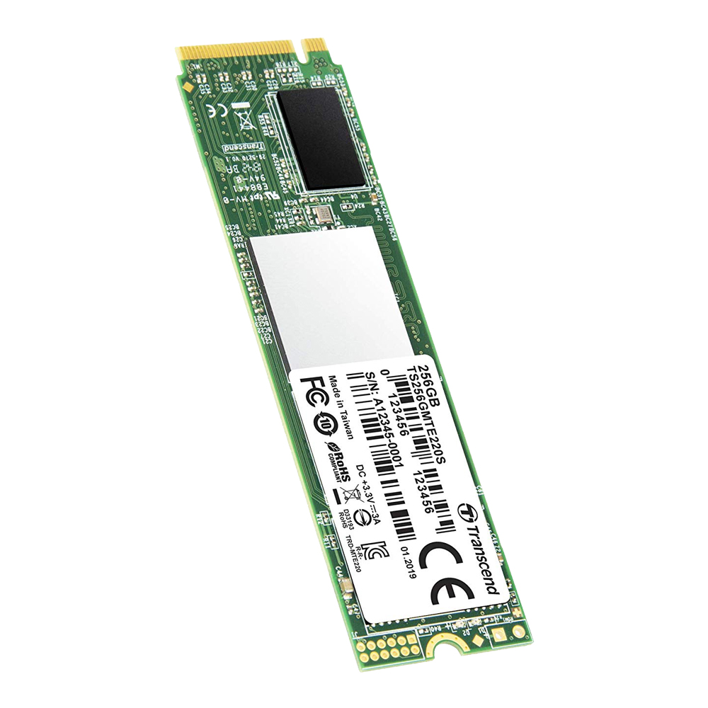 256 GB SSD (เอสเอสดี) TRANSCEND MTE220S PCIe/NVMe M.2 2280 (TCN
