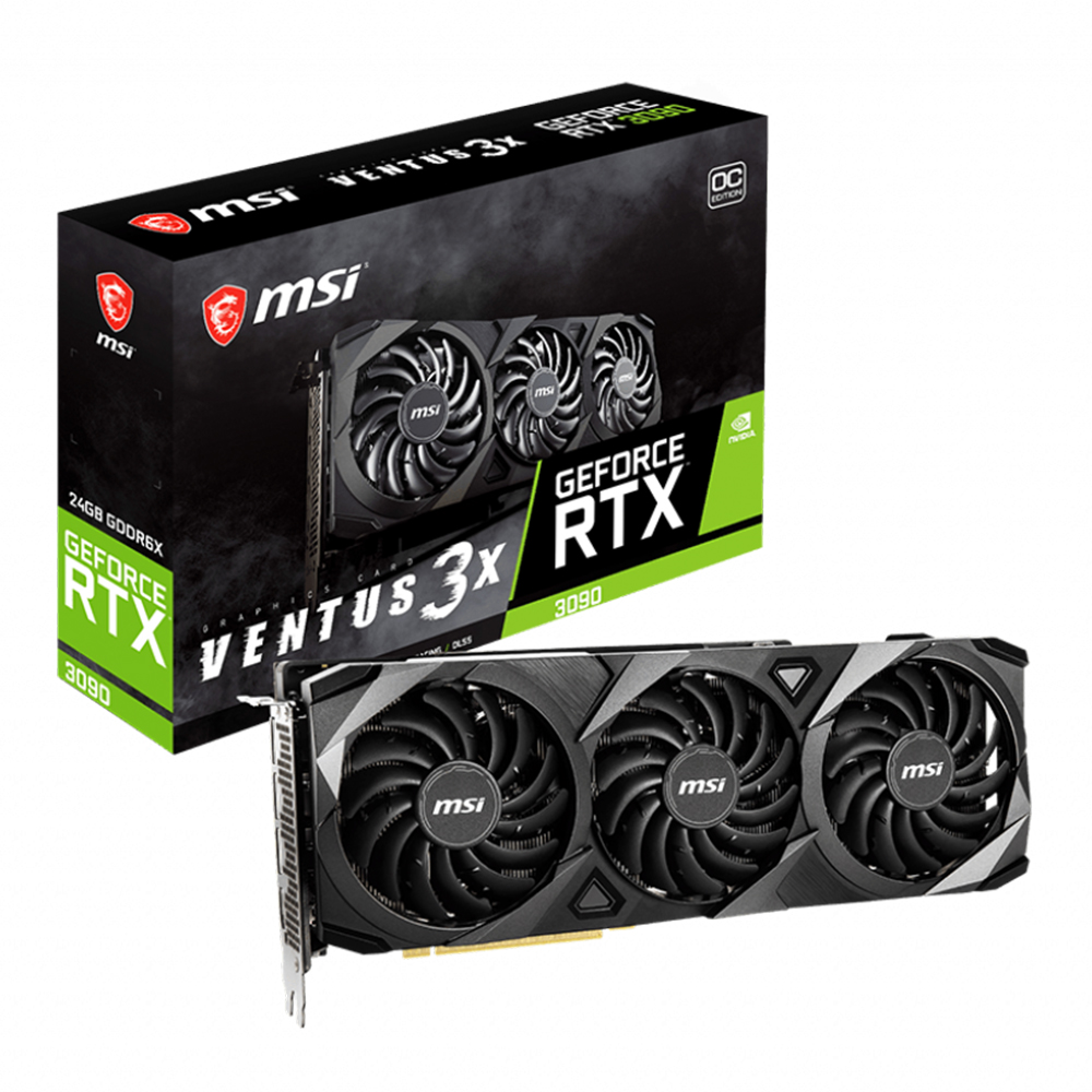 VGA (การ์ดแสดงผล) MSI RTX3090 VENTUS 3X 24GB OC DDR6X