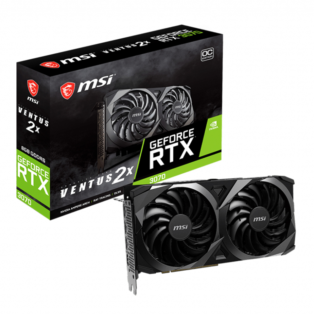 VGA (การ์ดแสดงผล) MSI GEFORCE RTX 3070 VENTUS 2X - 8GB GDDR6