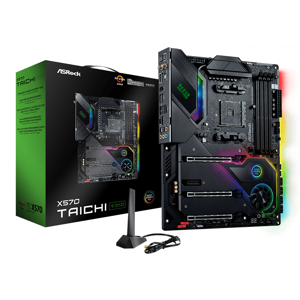 MAINBOARD (เมนบอร์ด) AM4 ASROCK X570 TAICHI RAZER EDITION