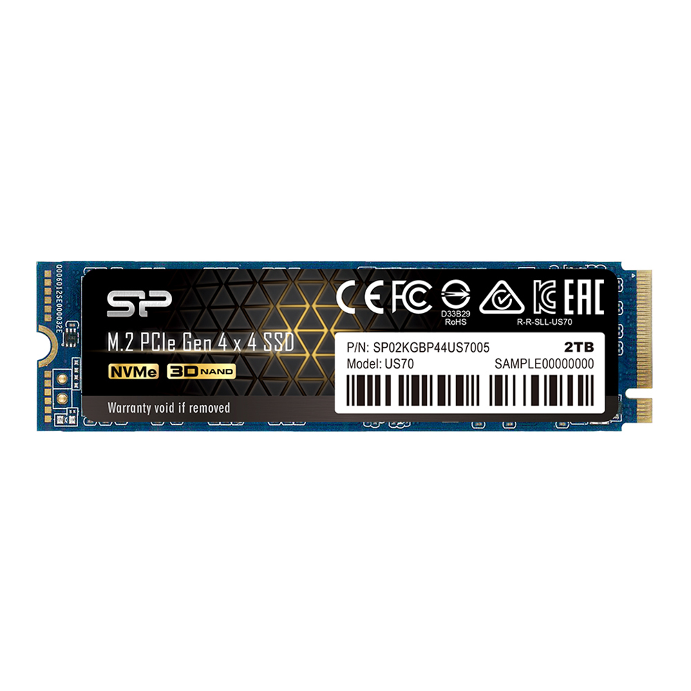 未使用　Silicon Power US70 2TB M.2 SSD 2 TB SSD (เอสเอสดี) SILICON POWER US70 PCIe/NVMe M.2 2280