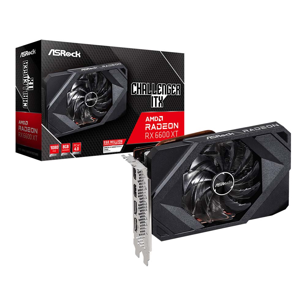 VGA (การ์ดแสดงผล) ASROCK AMD RADEON RX 6600 XT CHALLENGER ITX 8GB - 8GB ...