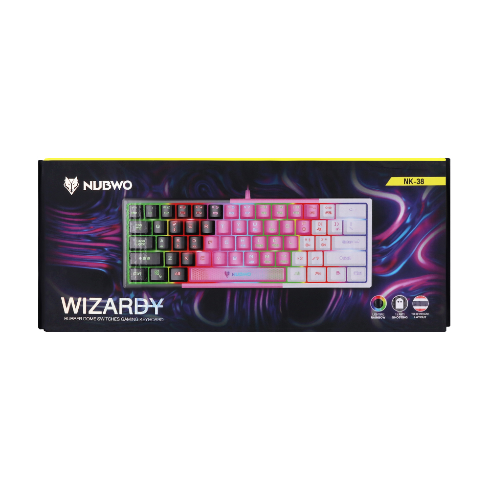 KEYBOARD (คีย์บอร์ด) NUBWO NK-38 WIZARDY MINI KEYBOARD (BLACK)
