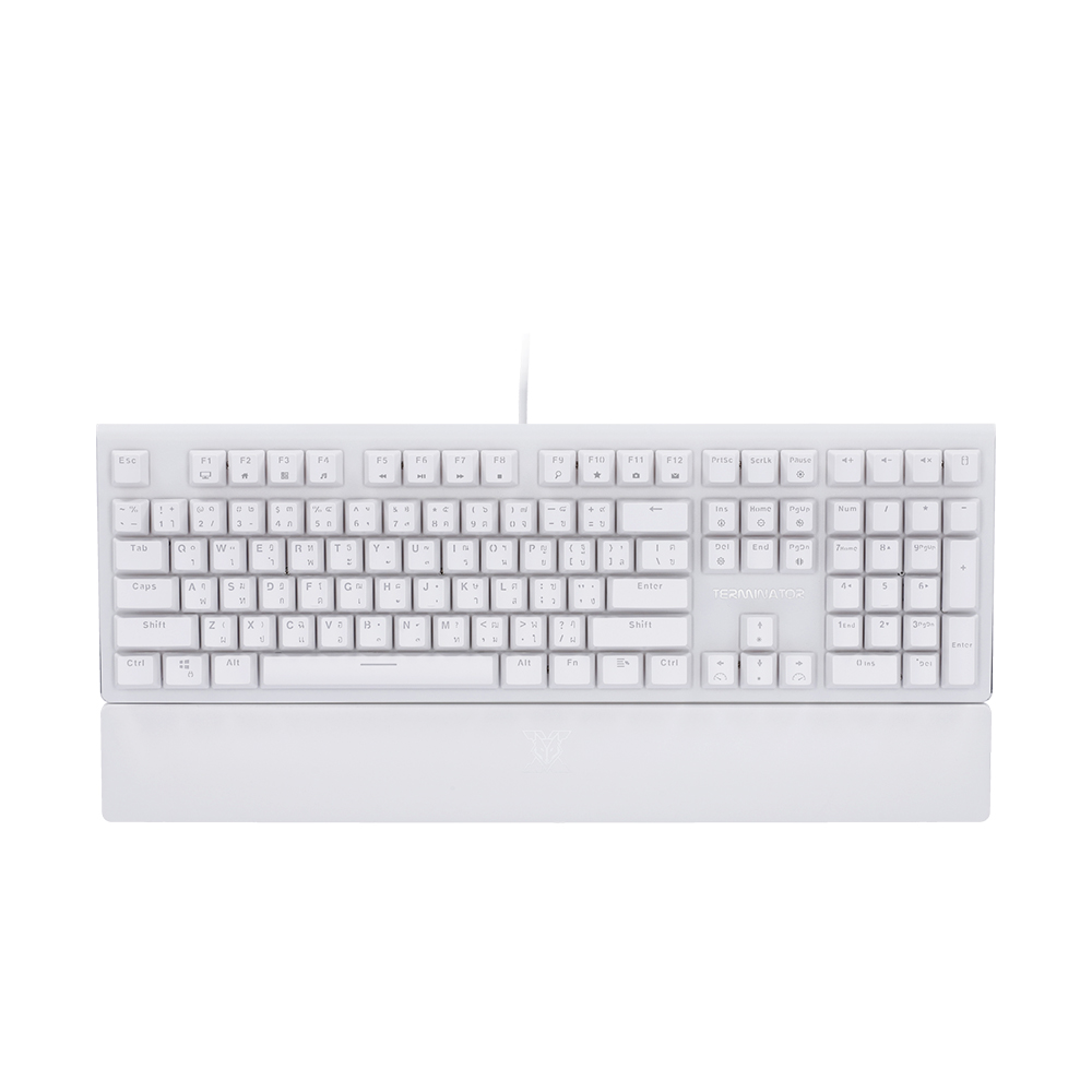 KEYBOARD (คีย์บอร์ด) NUBWO X30 TERMINATOR WHITE (OTEMU MECHANICAL RED ...