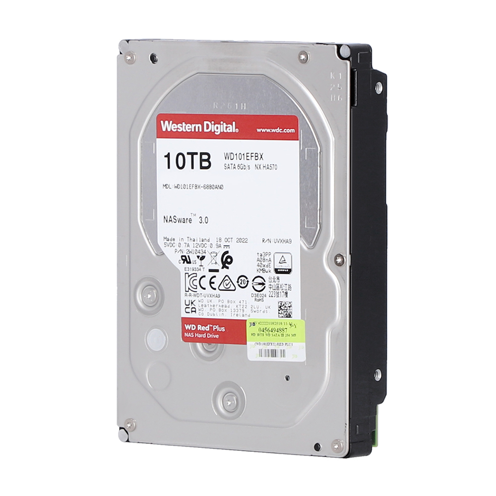 10 TB 3.5 INCH HDD (ฮาร์ดดิสก์ 3.5 นิ้ว) WD RED PLUS - 7200RPM
