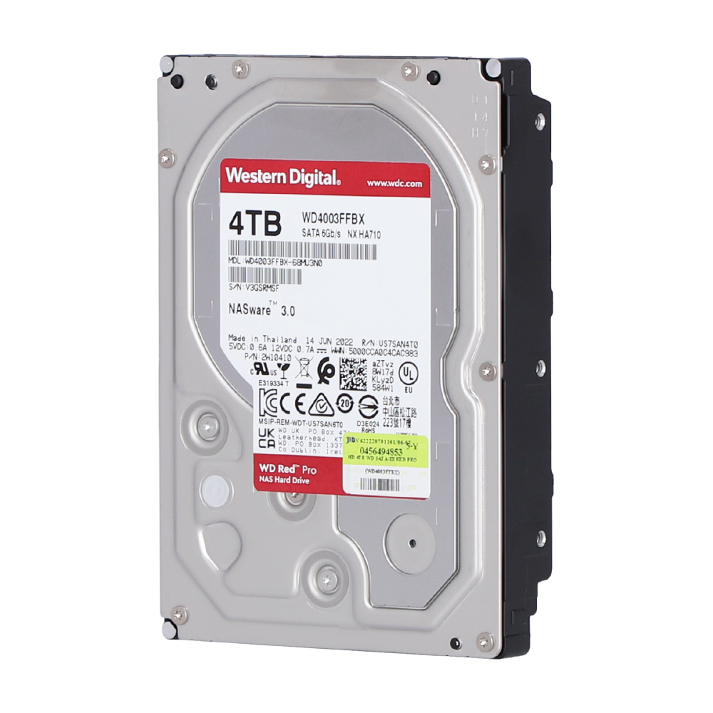 4 TB 3.5 INCH HDD (ฮาร์ดดิสก์ 3.5 นิ้ว) WD RED PRO - 7200RPM SATA3