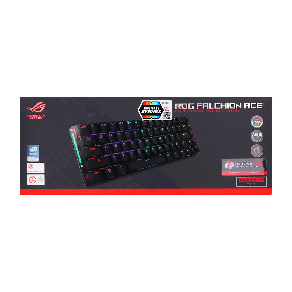 KEYBOARD (คีย์บอร์ด) ASUS ROG FALCHION ACE (BLACK) (ASUS ROG NX RED ...