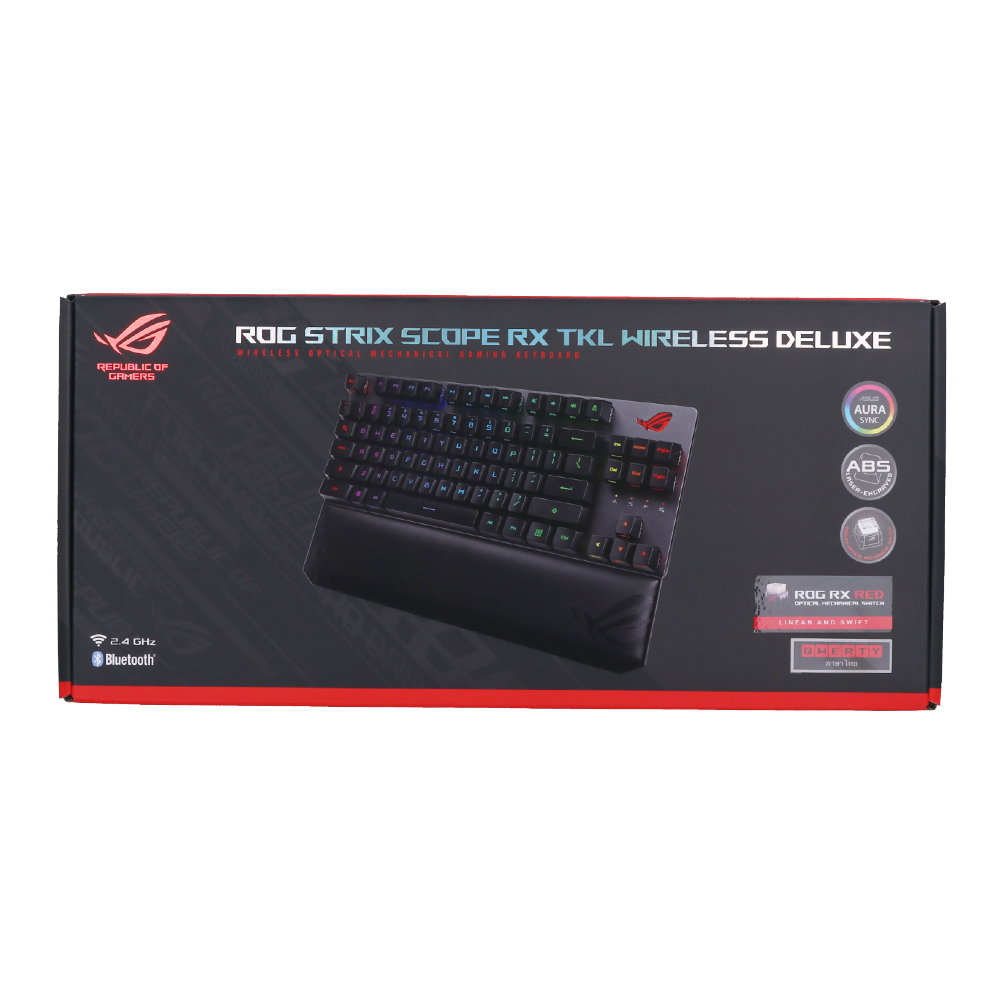 Asus Rog Rx Optical Red WIRELESS KEYBOARD (คีย์บอร์ดไร้สาย) ASUS ROG STRIX SCOPE RX TKL ...