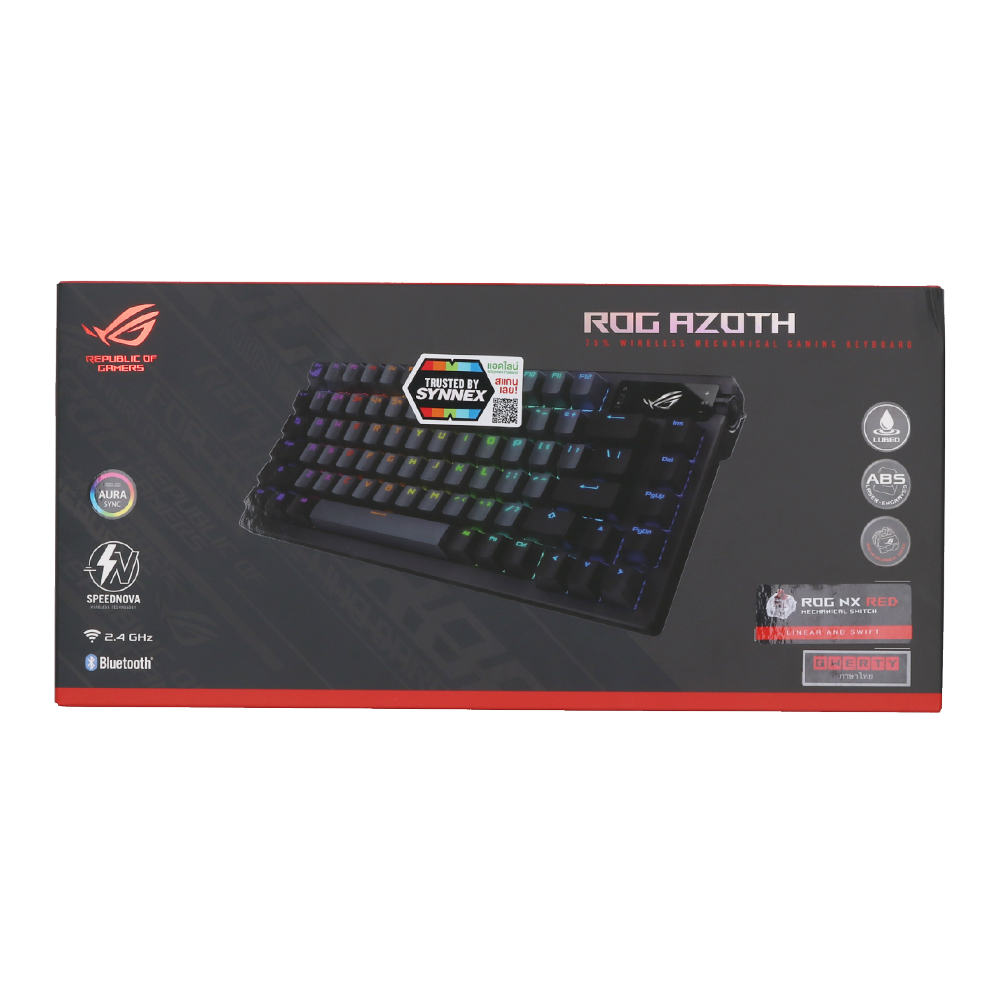 WIRELESS KEYBOARD (คีย์บอร์ดไร้สาย) ASUS ROG AZOTH (GUNMETAL) (ROG NX ...