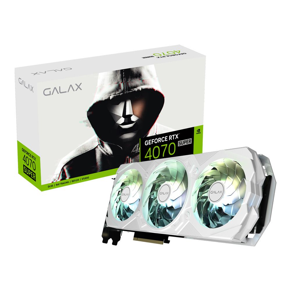 VGA (การ์ดแสดงผล) GALAX GEFORCE RTX 4070 SUPER EX GAMER WHITE 1
