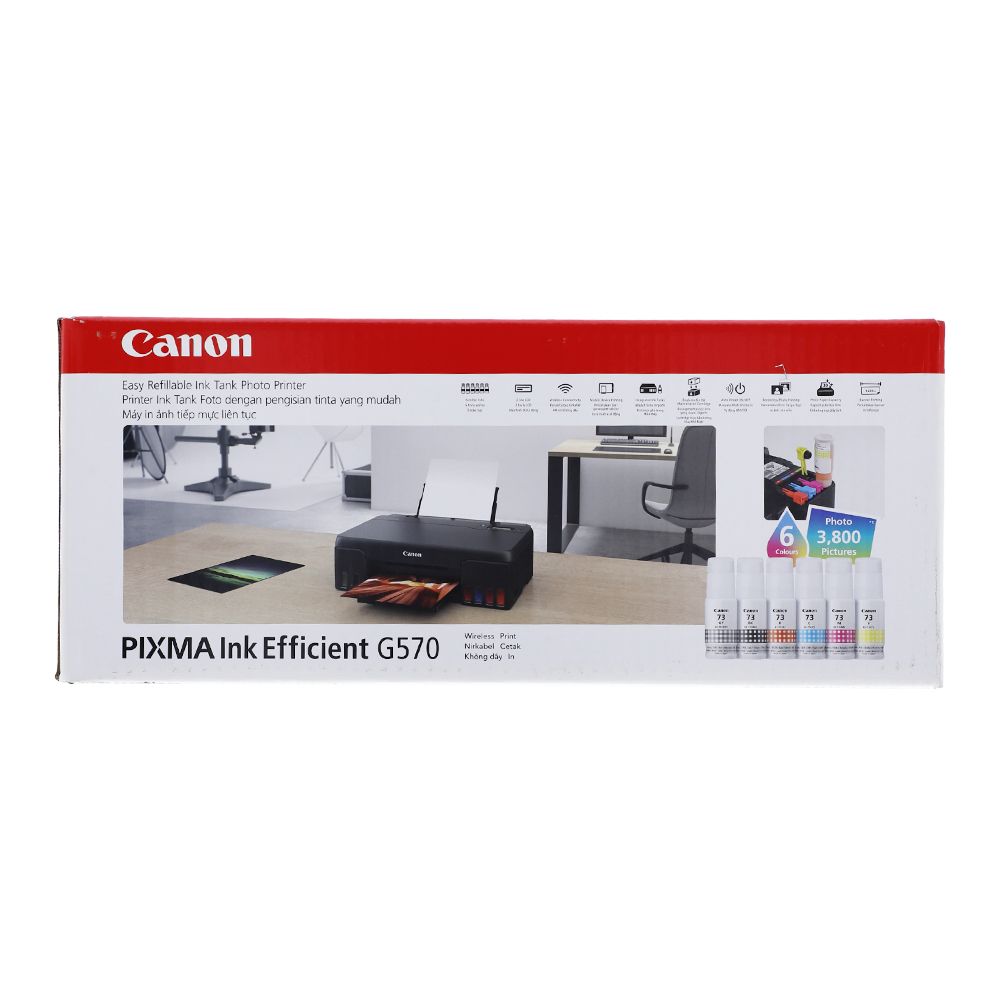INKJET PRINTER (เครื่องพิมพ์อิงค์เจ็ท) CANON PIXMA G570 (BLACK ...