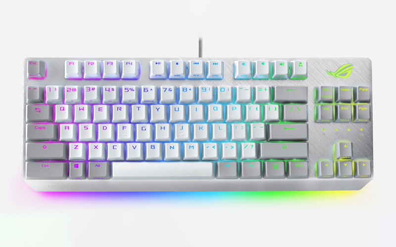 KEYBOARD (คีย์บอร์ด) ASUS ROG STRIX SCOPE NX TKL MOONLIGHT WHITE (ASUS ...