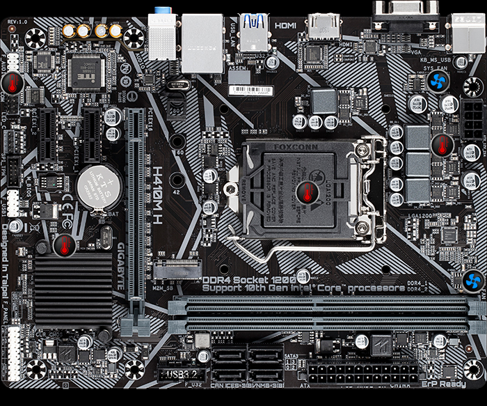 MAINBOARD (เมนบอร์ด) 1200 GIGABYTE H410M H