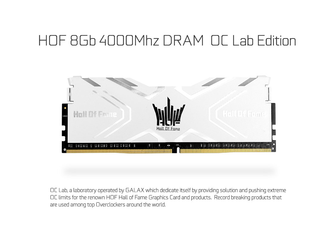 16GB ( 8GBx2 ) DDR4/4000 RAM PC (แรมพีซี) GALAX HOF EXTREME