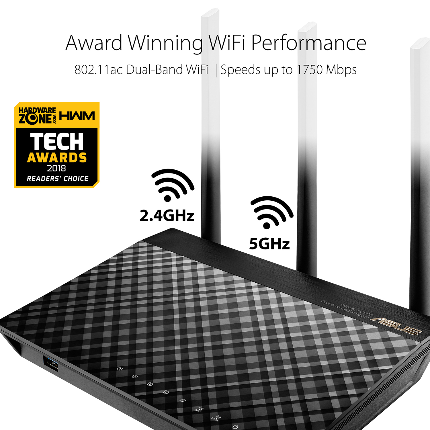 ROUTER (เราเตอร์) ASUS AIMESH RT-AC66U B1 DUAL BAND AC1750 MESH WI-FI ...