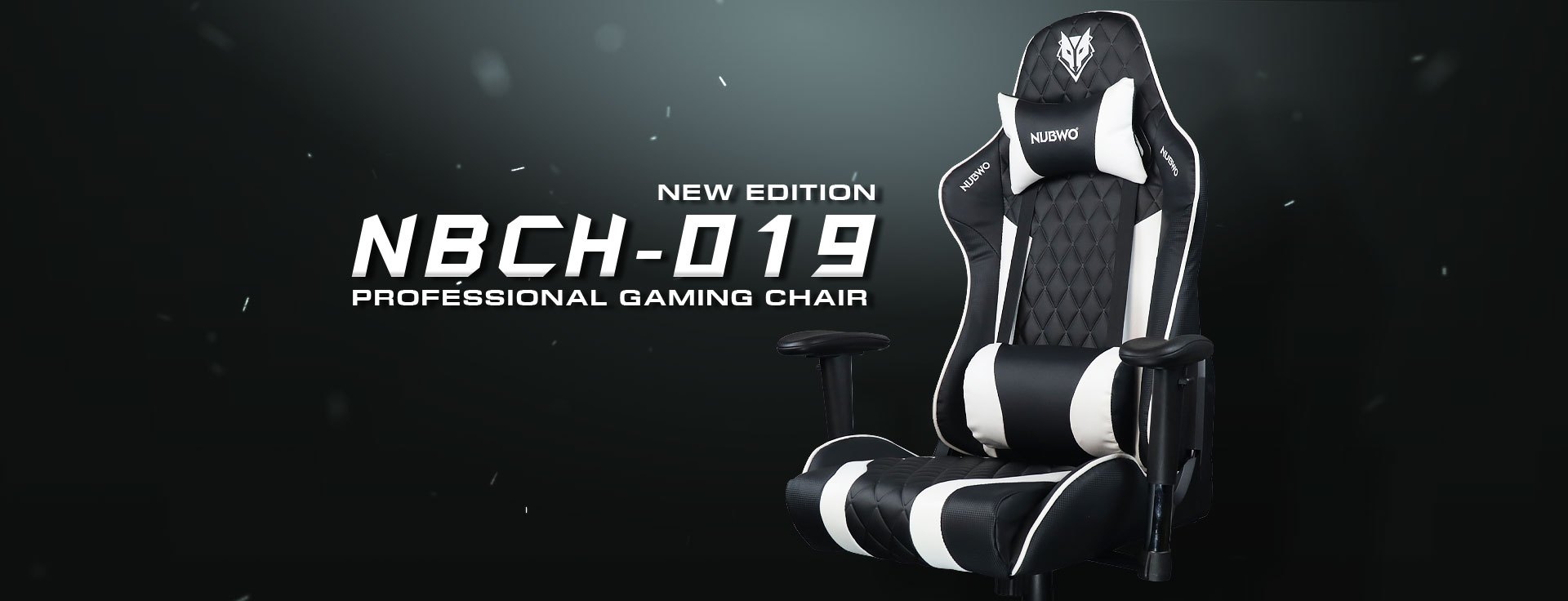 GAMING CHAIR (เก้าอี้เกมมิ่ง) NUBWO GAMING CH-019 (NBCH019) BLACK-WHITE ...