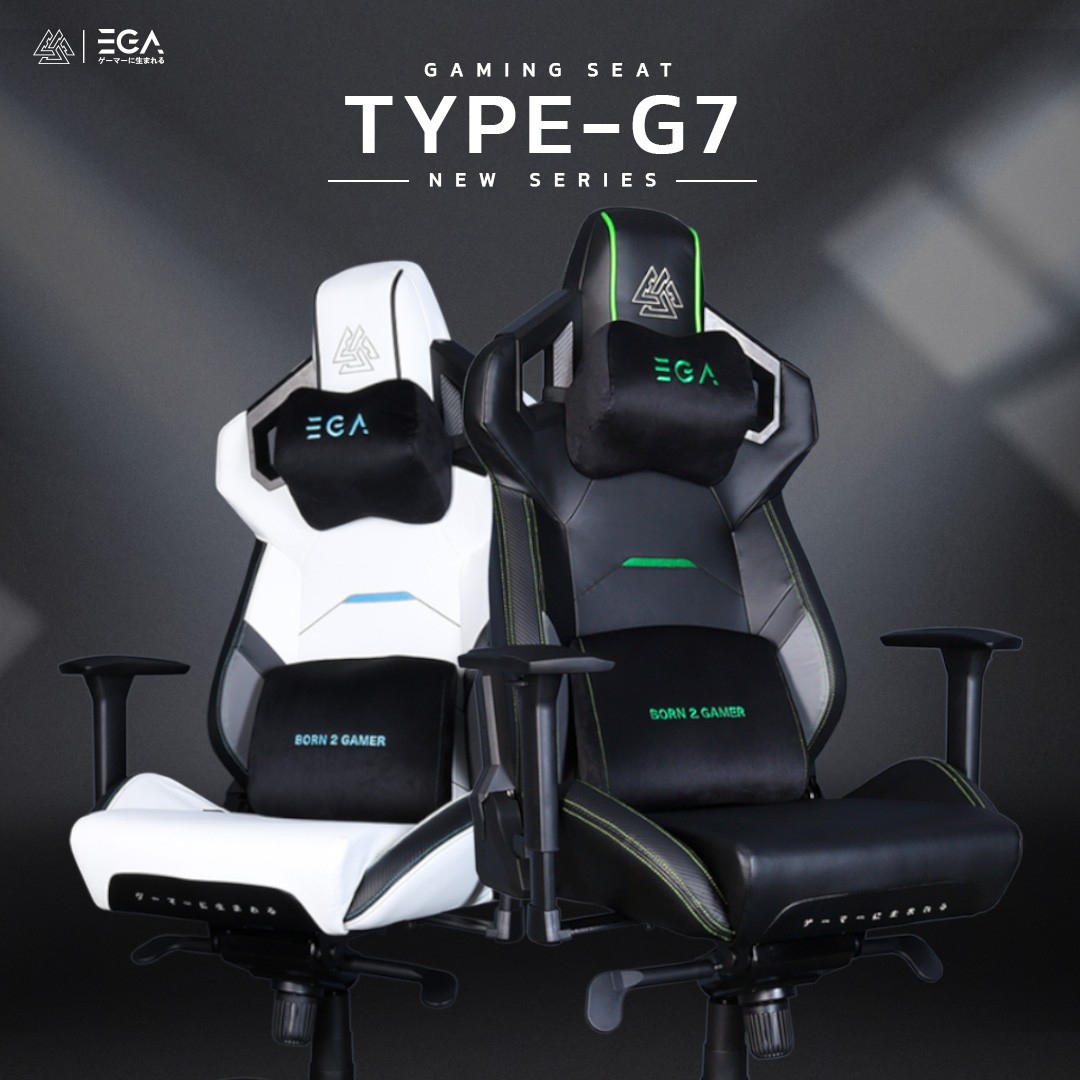 Ega Type GAMING CHAIR (เก้าอี้เกมมิ่ง) EGA TYPE G7 GAMING WHITE (สินค้าต้อง ...