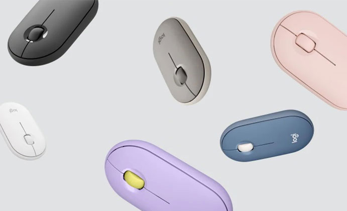 WIRELESS MOUSE (เมาส์ไร้สาย) LOGITECH M350 PEBBLE WIRELESS MOUSE (SAND)
