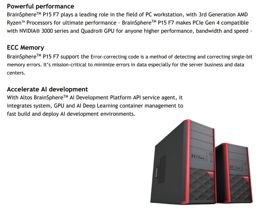DESKTOP PC (คอมพิวเตอร์ตั้งโต๊ะสำหรับองค์กร) ACER ALTOS BRAINSPHERE P15 ...